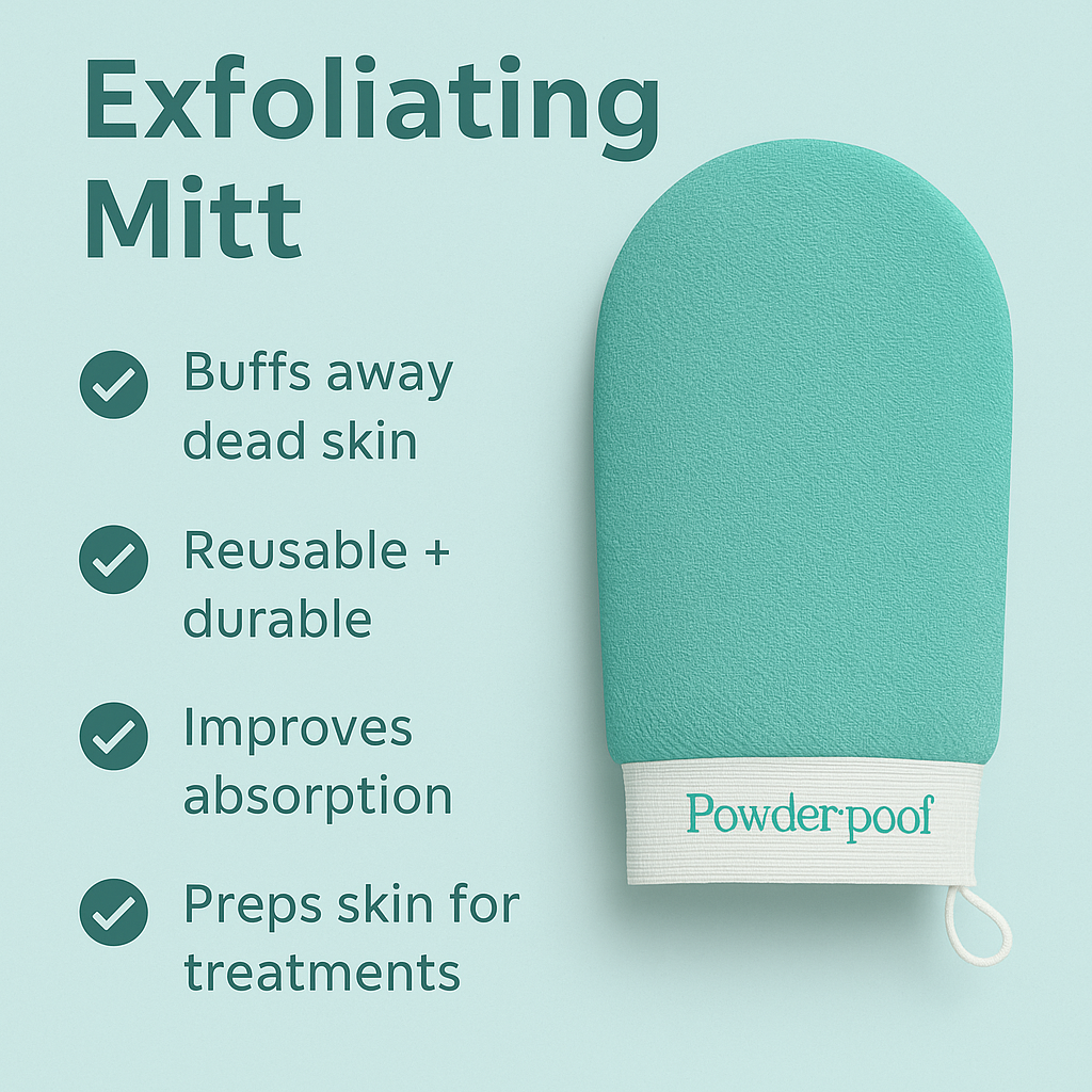 Powder Poof Exfoliating Mitt